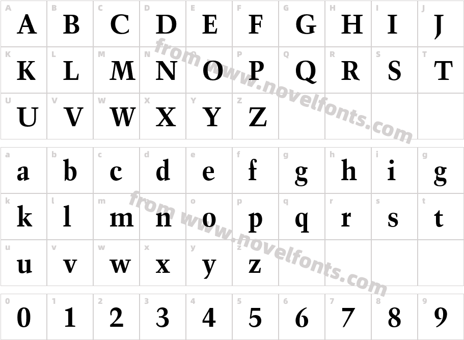 Trump MediaevalLT Std BoldCharacter Map