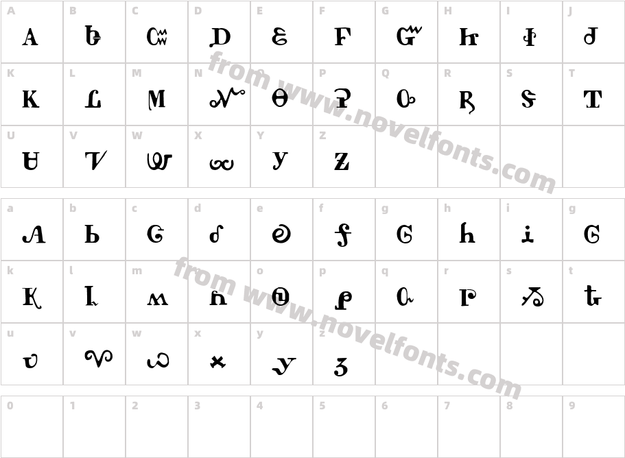 TschirokiCharacter Map