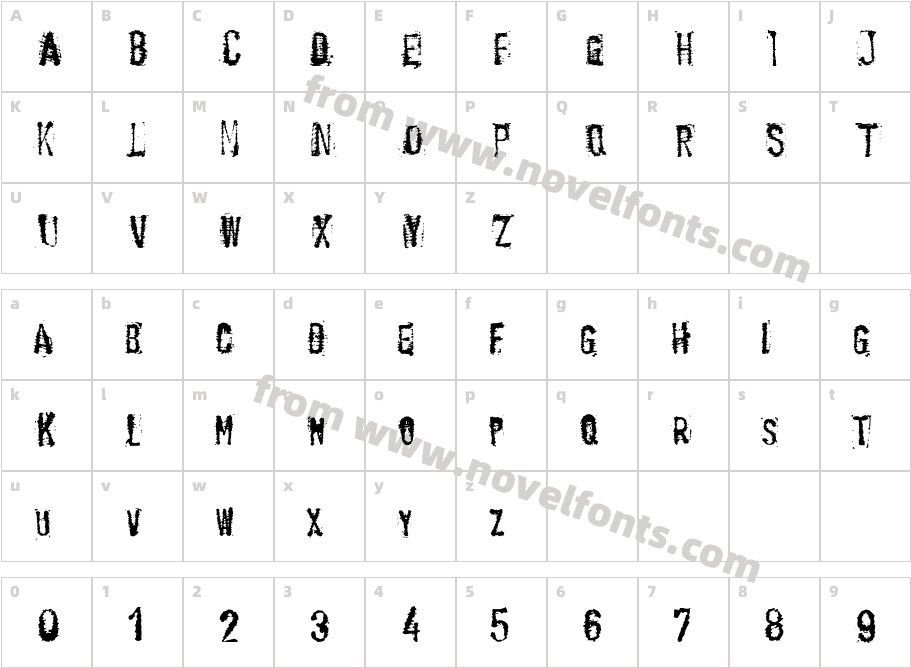 BANANA TYPECharacter Map