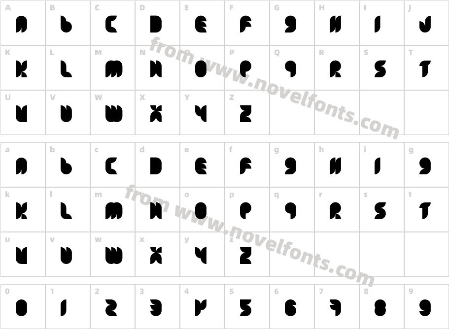 TulipeCharacter Map