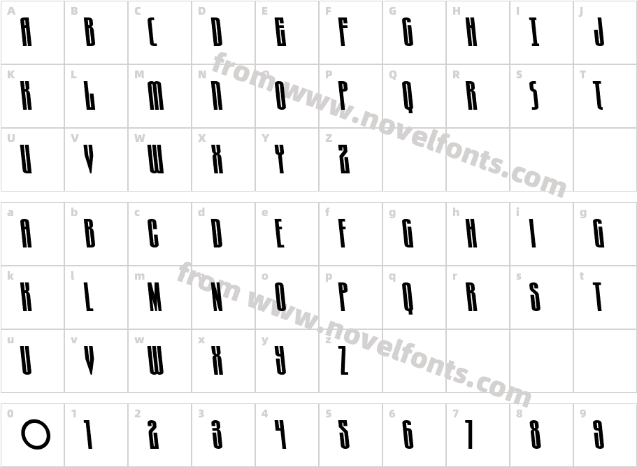 Turb0lence Semi-LeftalicCharacter Map