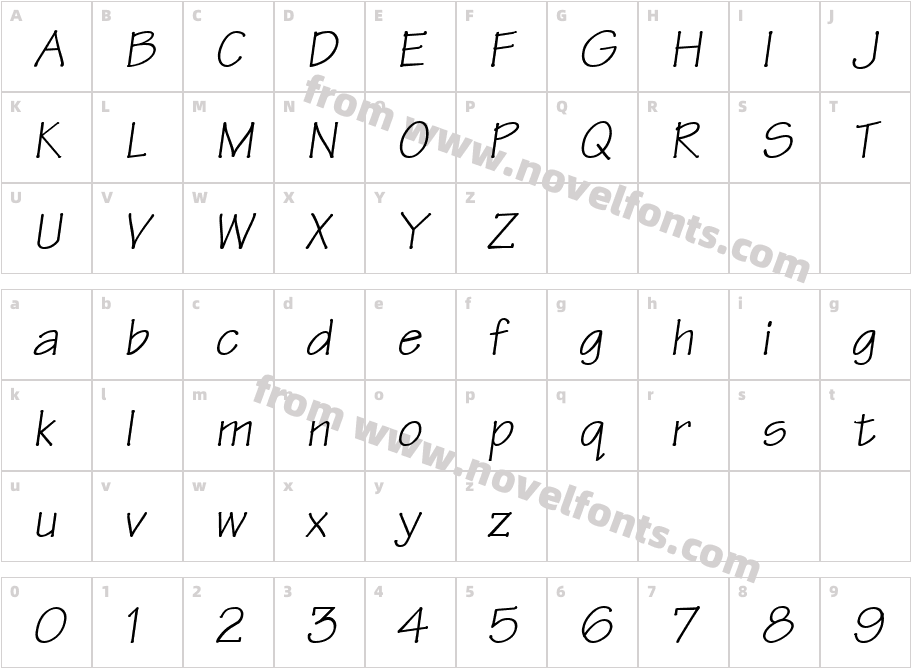 Tuyenduc-ItalicCharacter Map