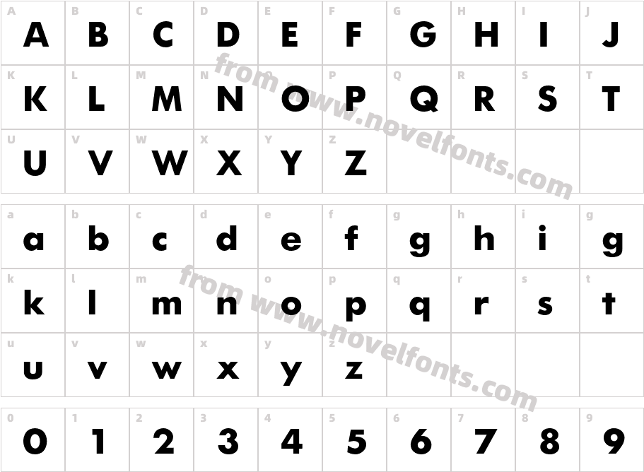 TwCenMTStd-ExtraBoldCharacter Map