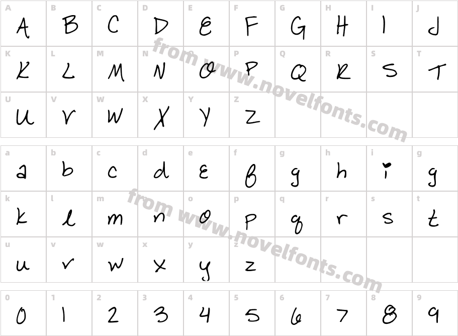 BBYCAKES!Character Map