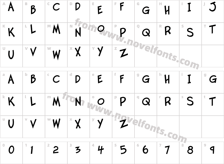 Twelve Ton GoldfishCharacter Map