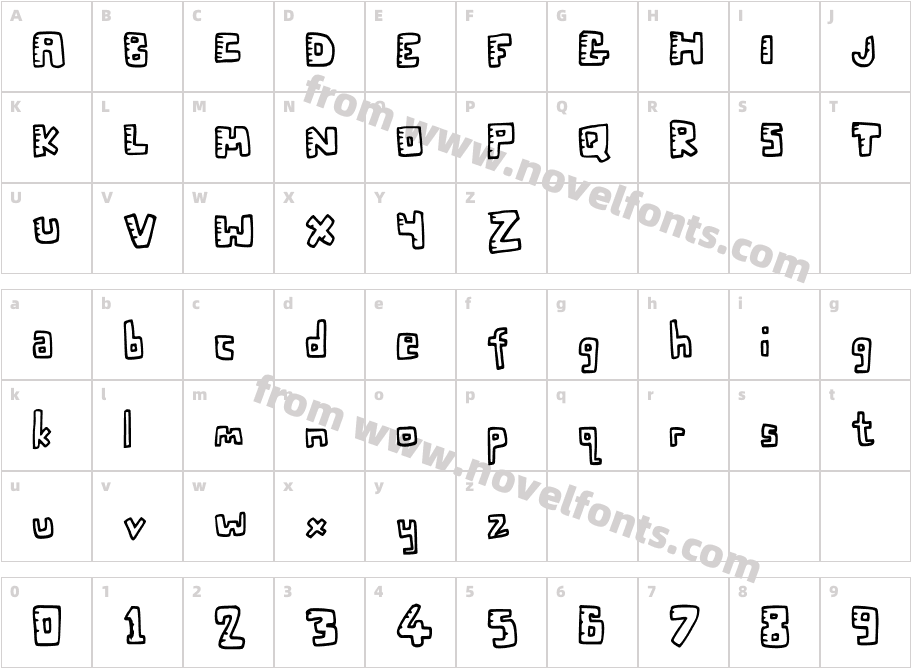 Twenty TwentyCharacter Map