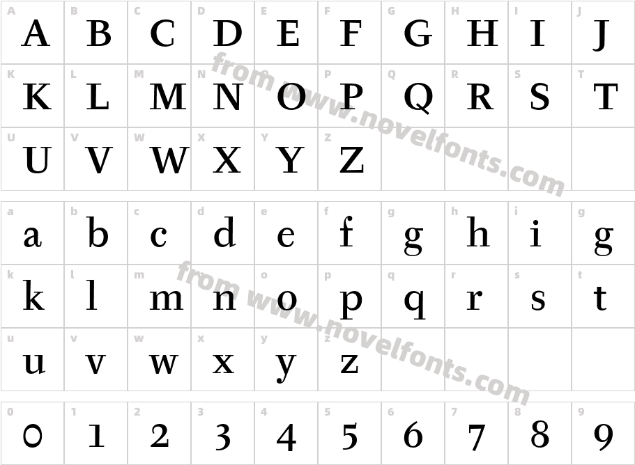 TyfaITCStd-MediumCharacter Map