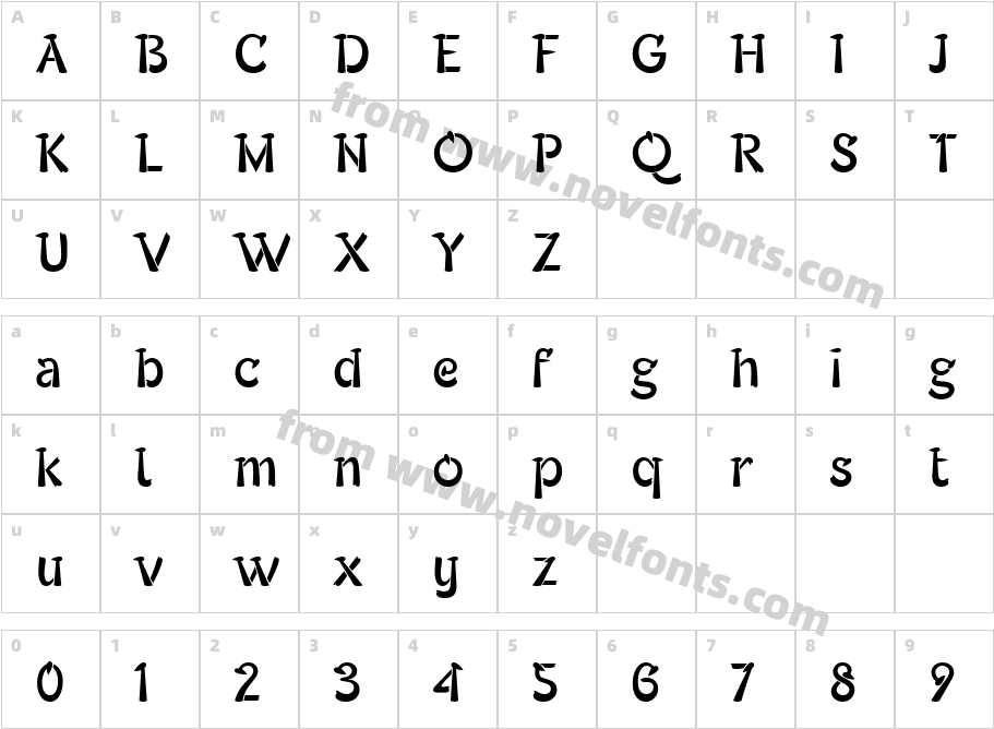 TypadosITC TTCharacter Map