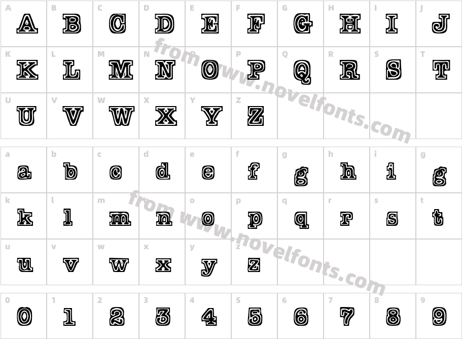 TypeBlockCharacter Map