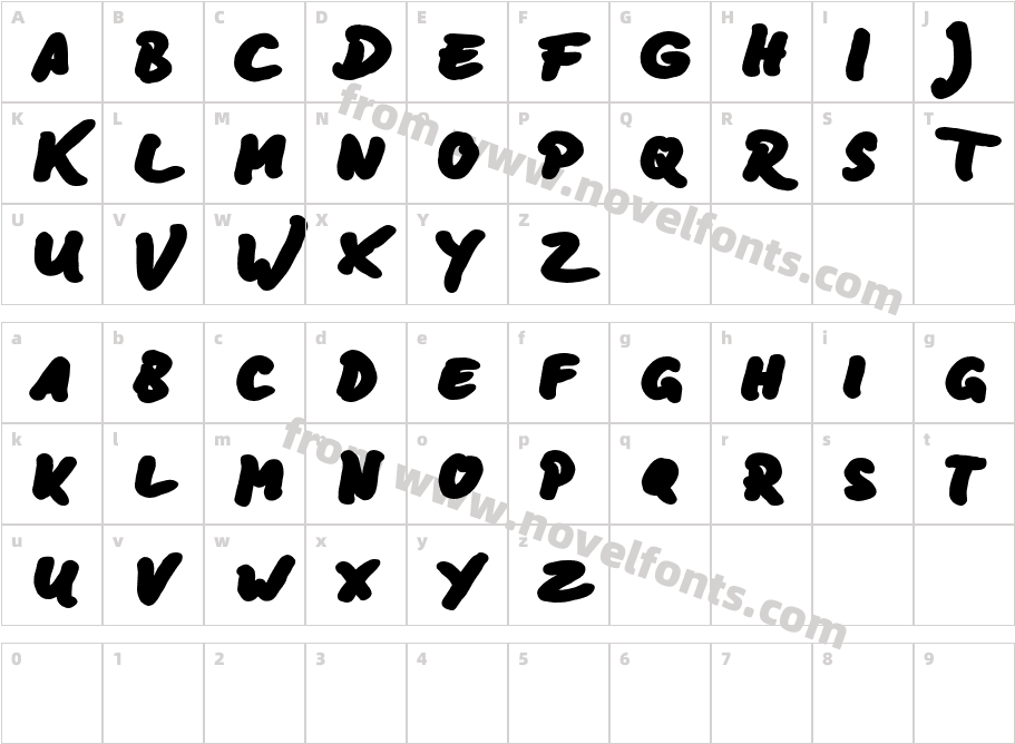 BD Lettering Reduced UltraCharacter Map