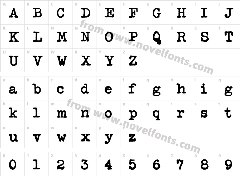 TypekaCharacter Map