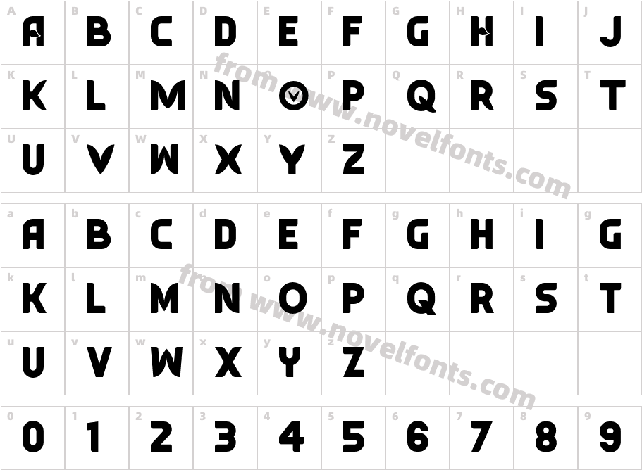 TypesauceCharacter Map