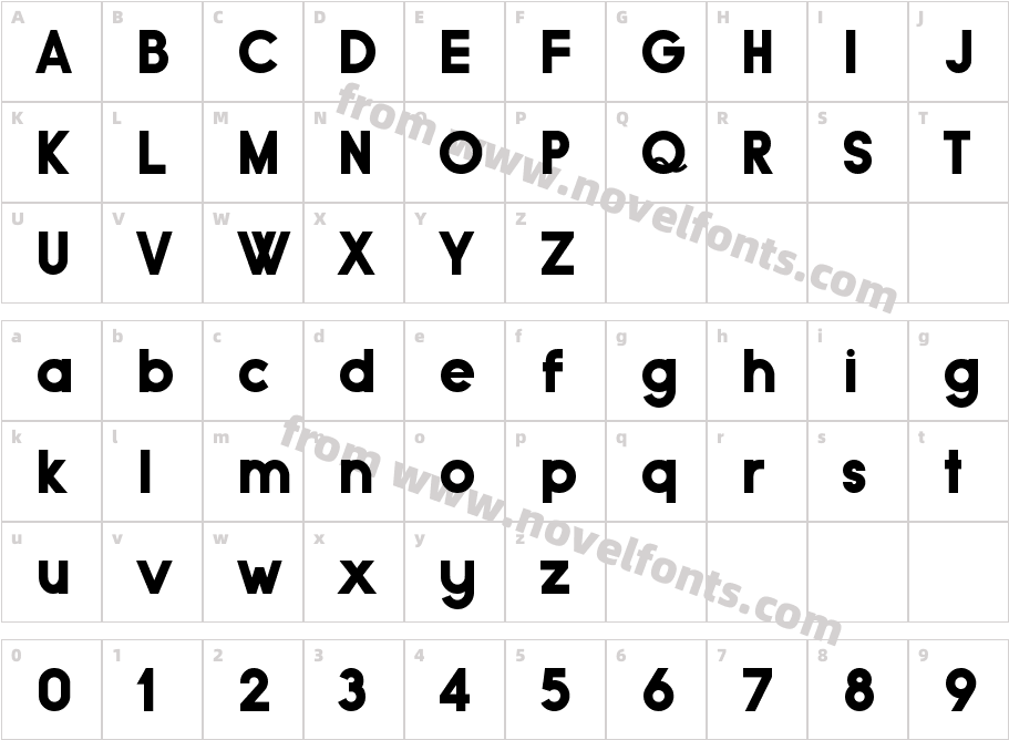 Typo Grotesk BlackCharacter Map