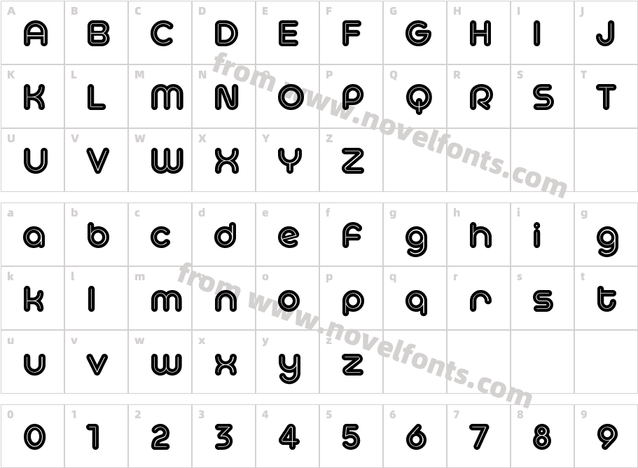 Typo Hoop Inline DemoCharacter Map