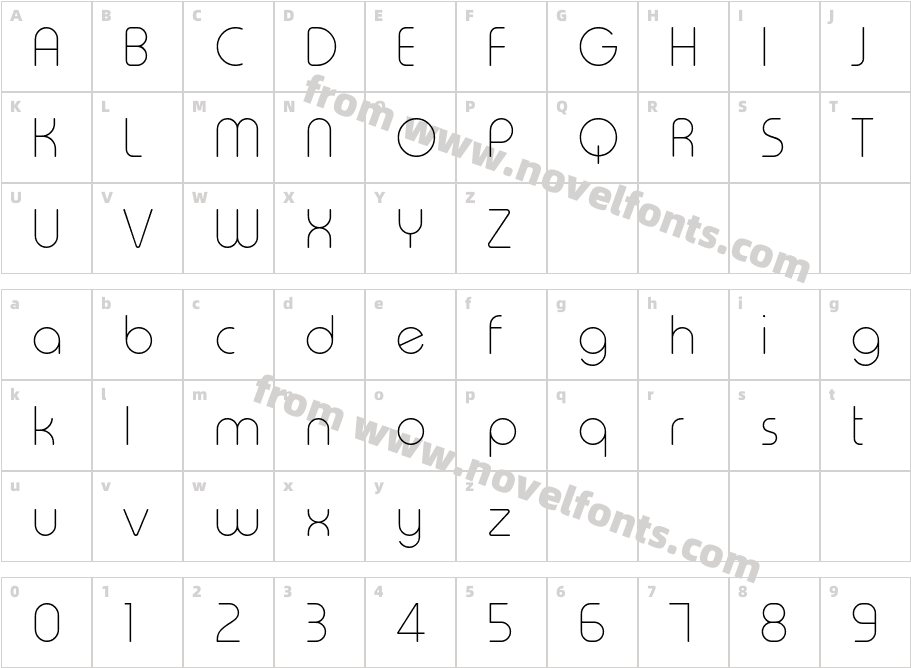 Typo Round Thin DemoCharacter Map