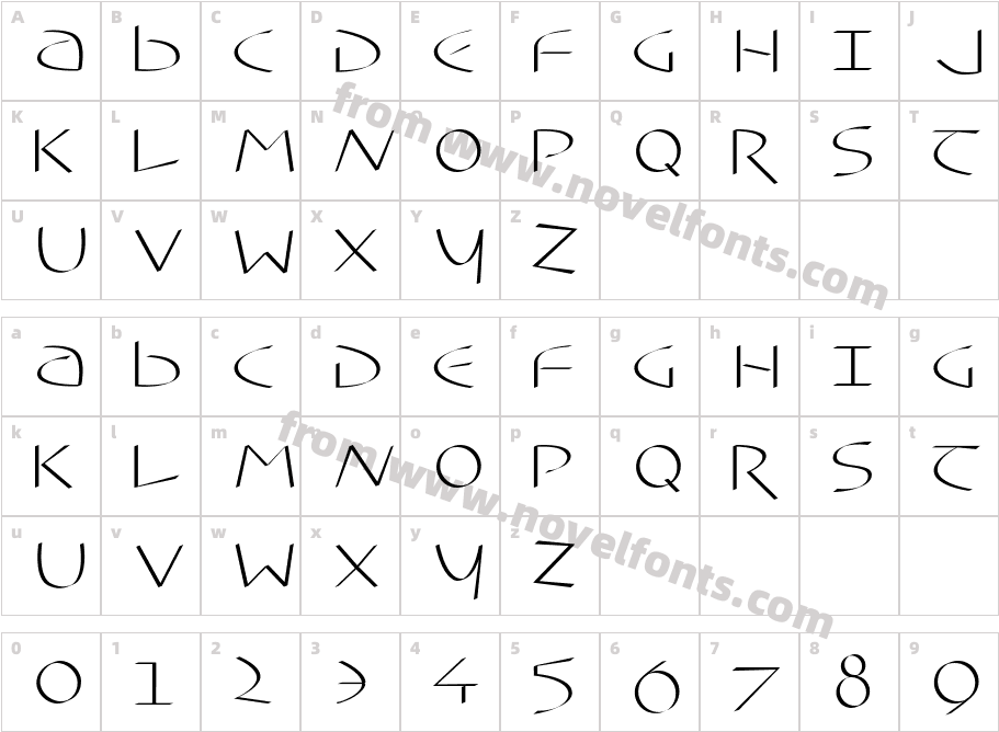 TypoasisUncialCharacter Map