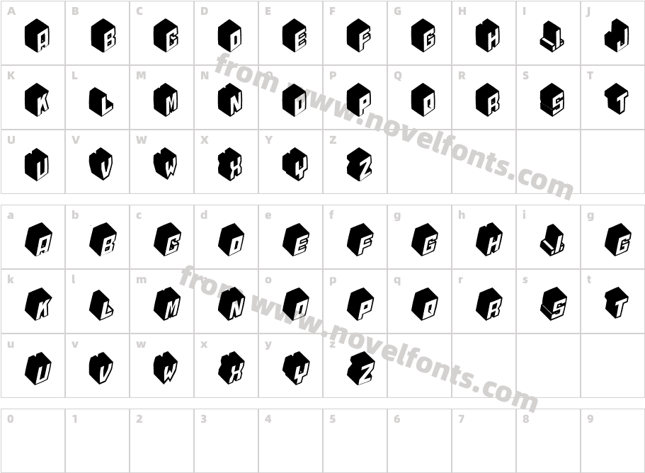 Typobricks-BoldCharacter Map