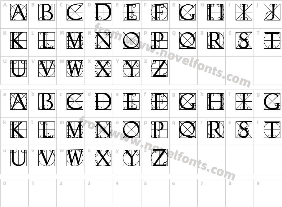 Typographer CapsCharacter Map