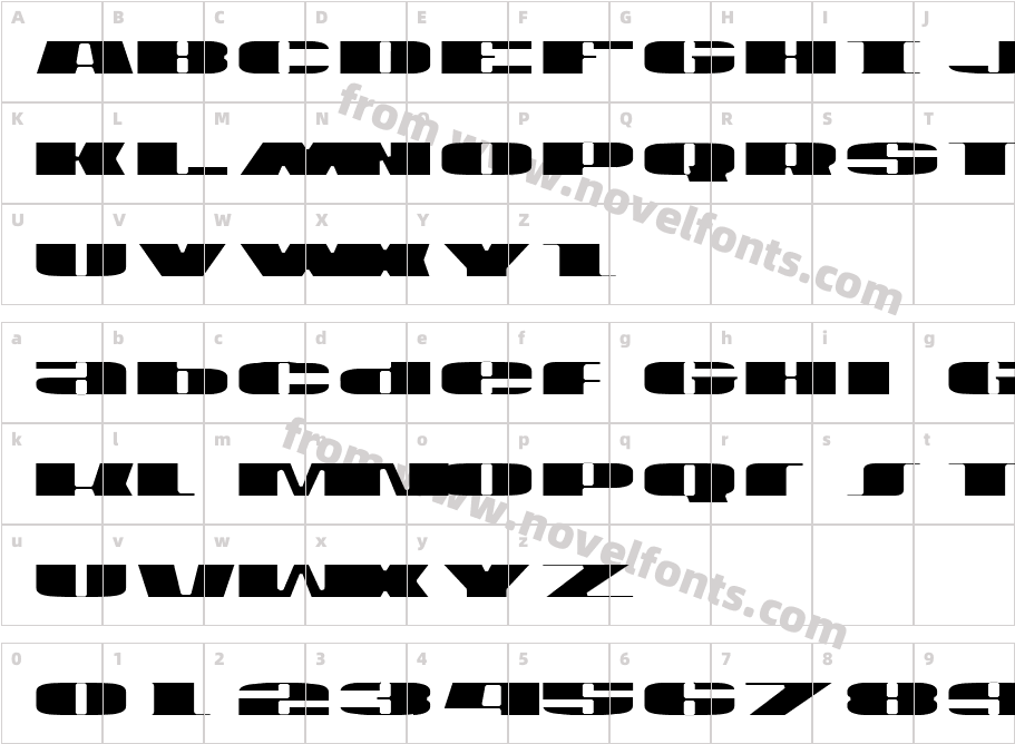 U.S.A. LightCharacter Map