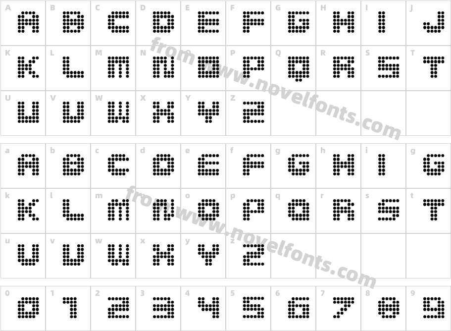 BDMedLedCharacter Map