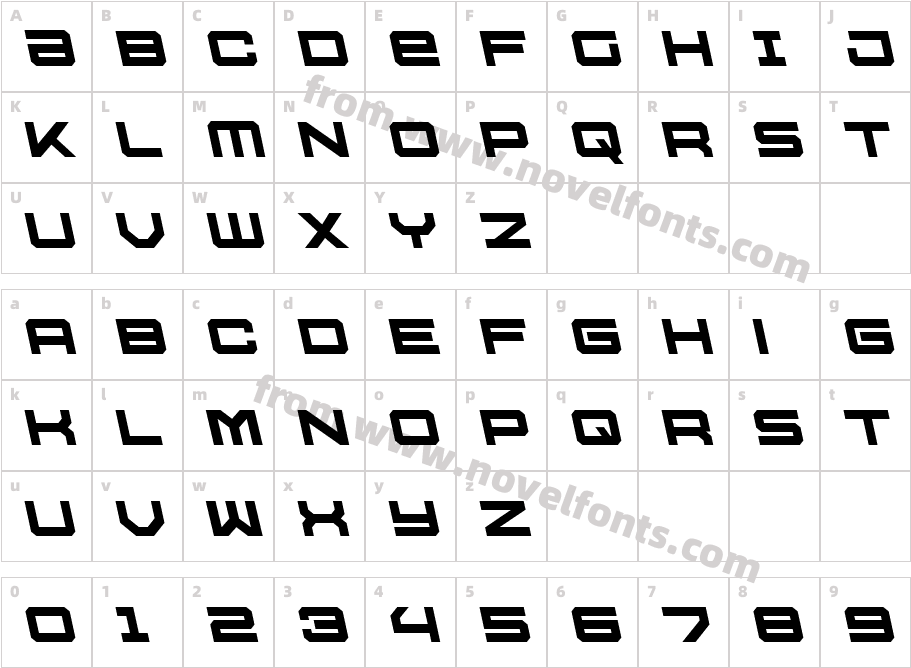 U.S.S. Dallas LeftalicCharacter Map