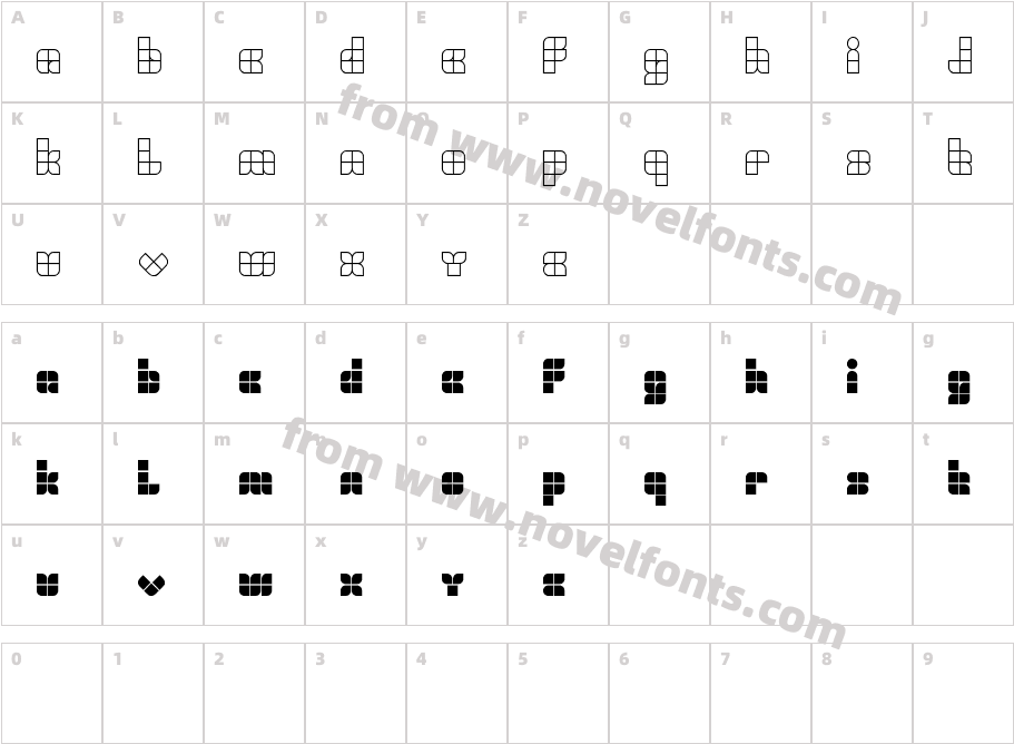 UNIVERSALISMECharacter Map