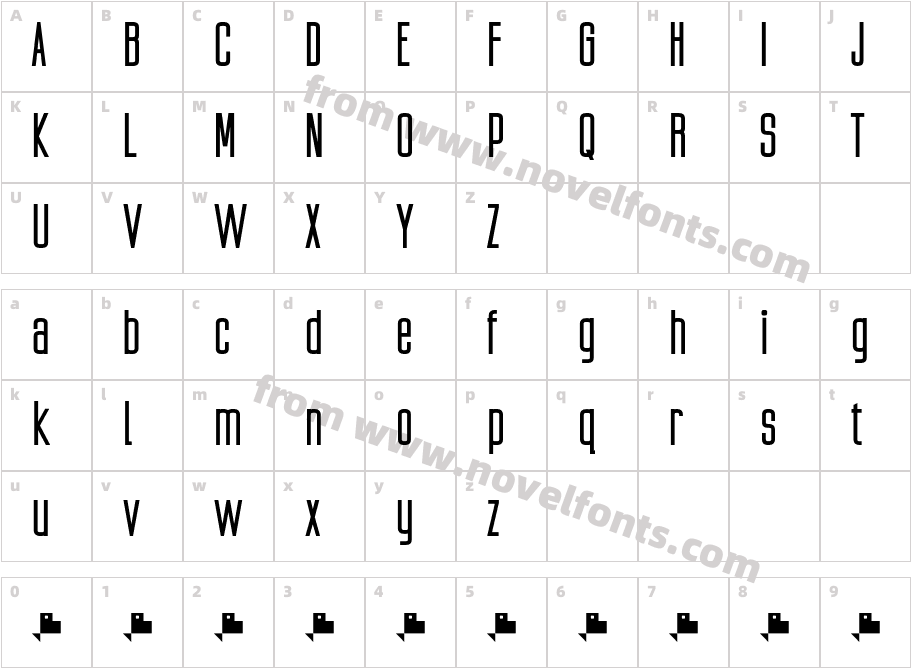 Ubicada-BoldCharacter Map