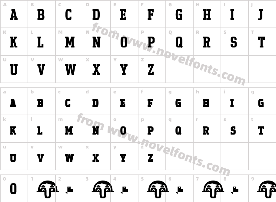 Uchrony SC BoldCharacter Map