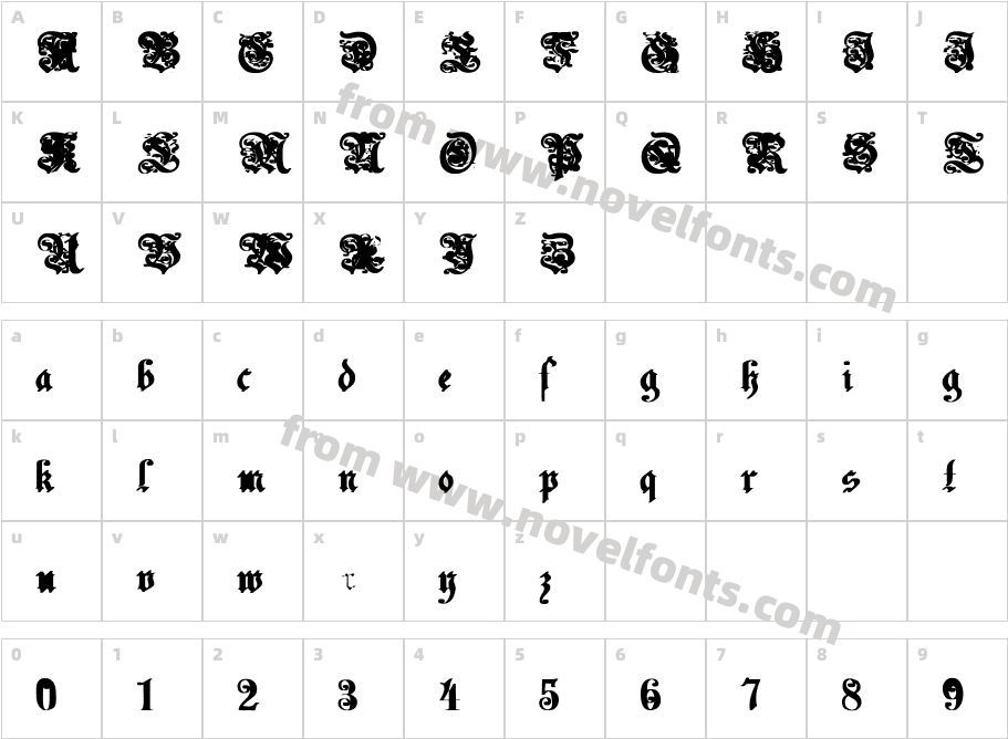 Uechi BoldCharacter Map