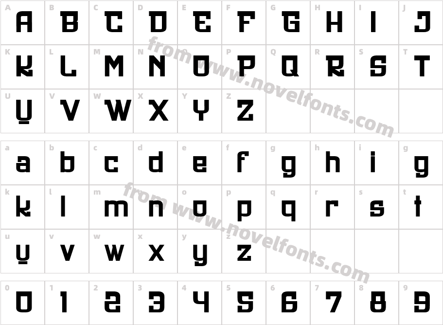 UltraStyle1312Character Map