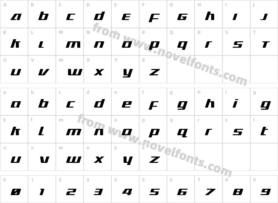 Ultramarines Bold ItalicCharacter Map