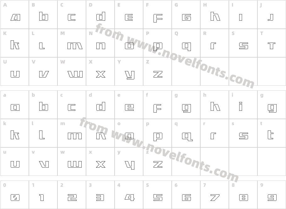 Ultramarines OutlineCharacter Map