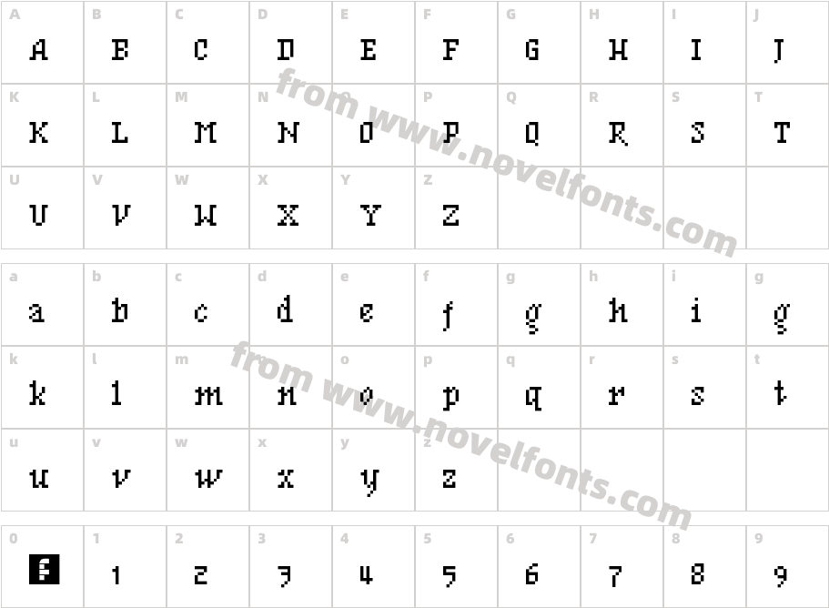 BF Mnemonika RegularCharacter Map