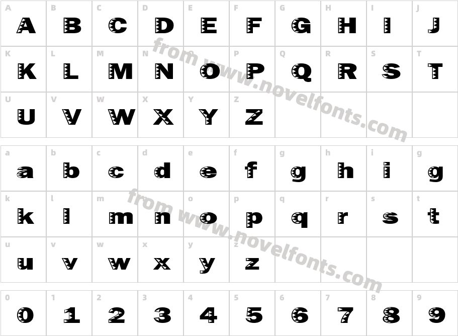 UnceyCharacter Map