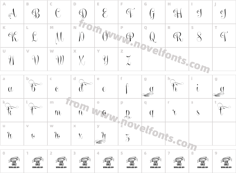 Undergone Personal UseCharacter Map