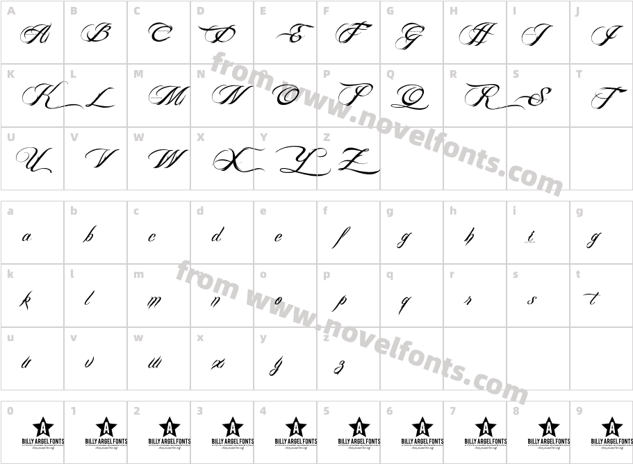 BILLY ARGEL FONTCharacter Map