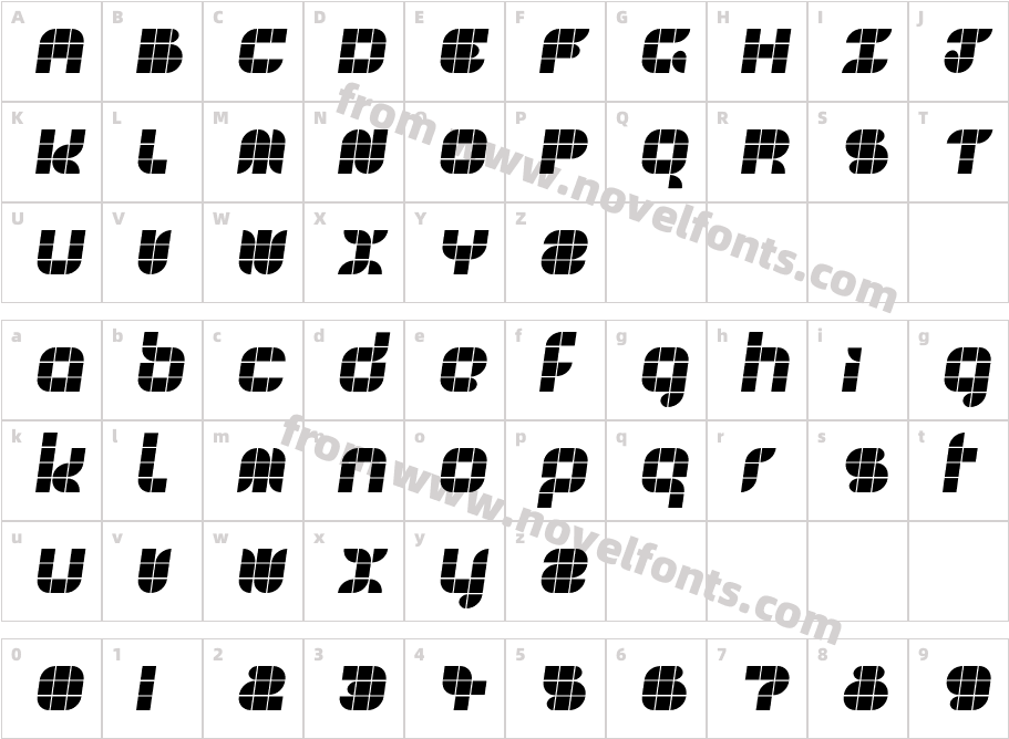 Unit3-ItalicCharacter Map