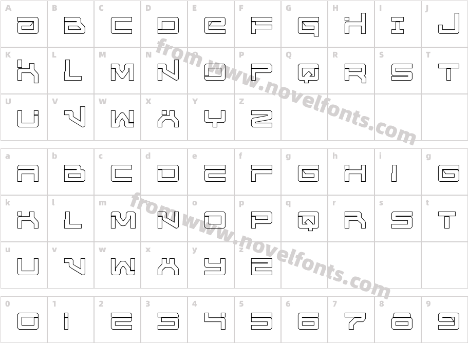 United Planets OutlineCharacter Map