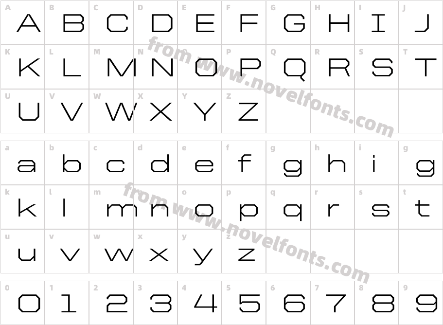 United Sans Ext LightCharacter Map