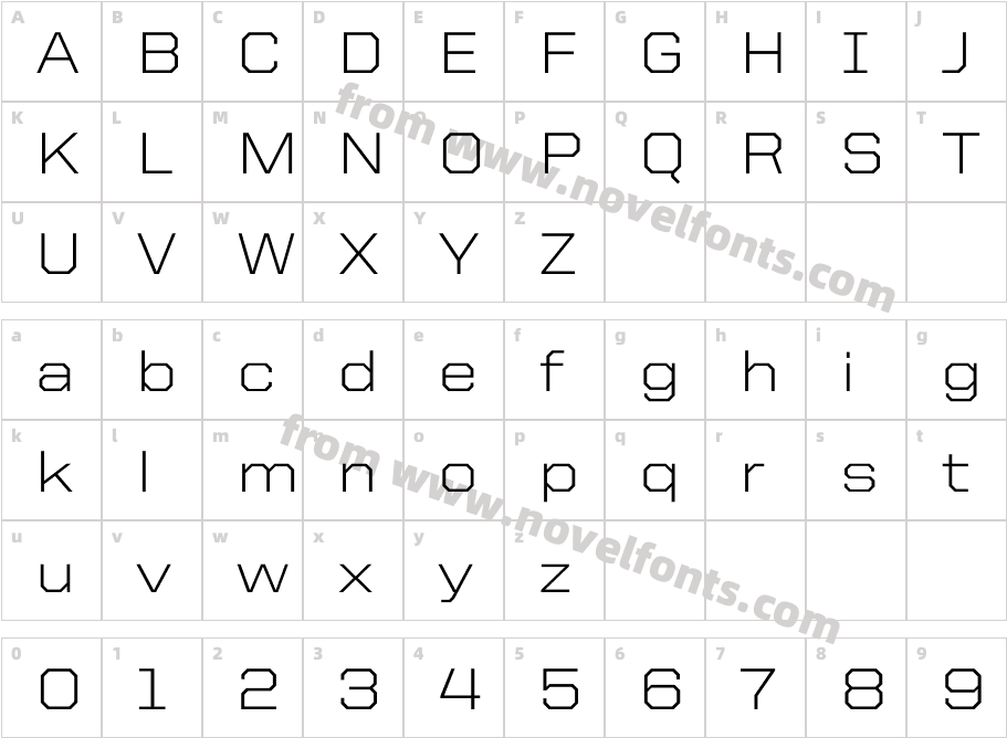 United Sans Semi Ext LightCharacter Map