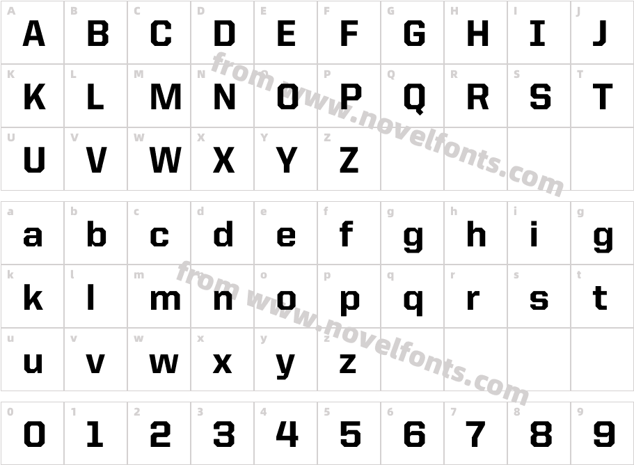 United Sans Reg HeavyCharacter Map