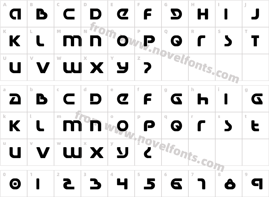 Universal Jack BoldCharacter Map