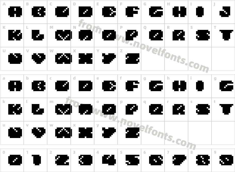 BM chocolat A9Character Map