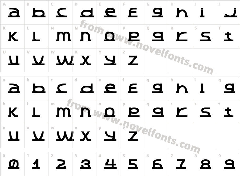 Unterschrift RegularCharacter Map