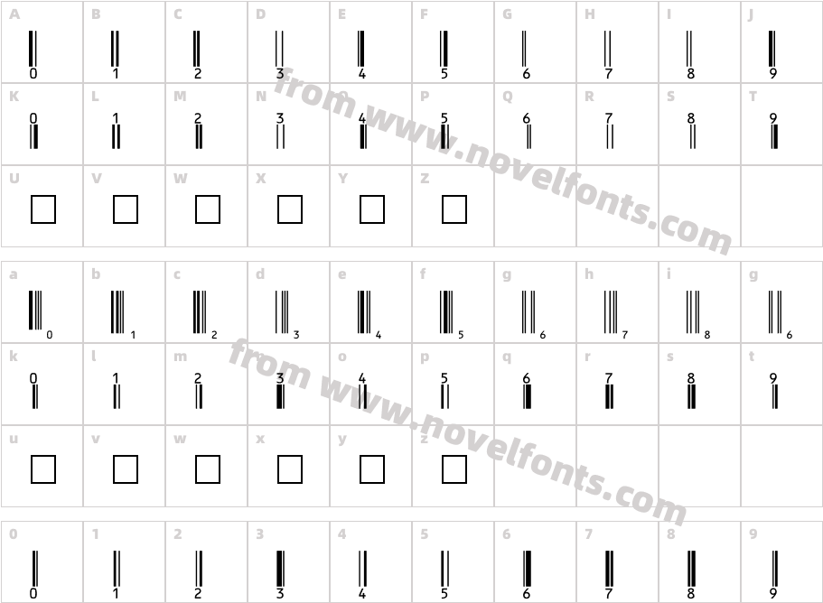 UpcP36TtCharacter Map