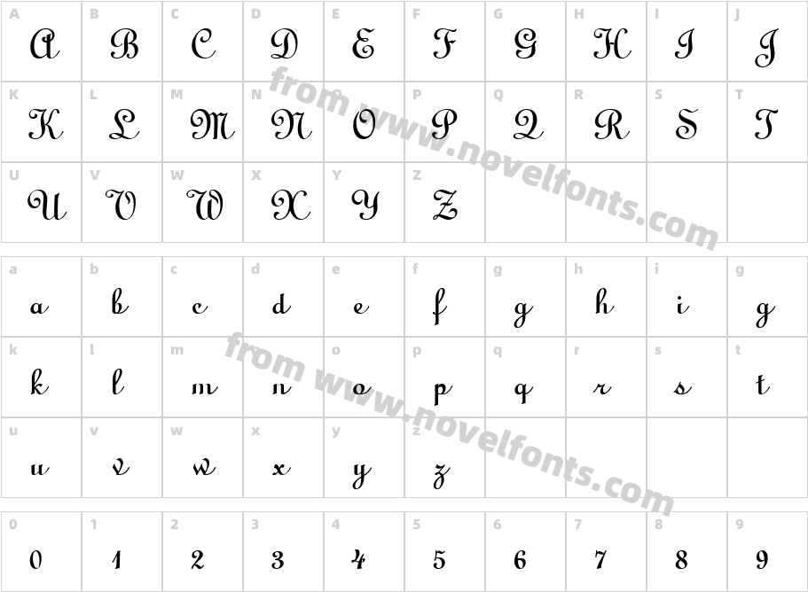 Uptype BoldCharacter Map