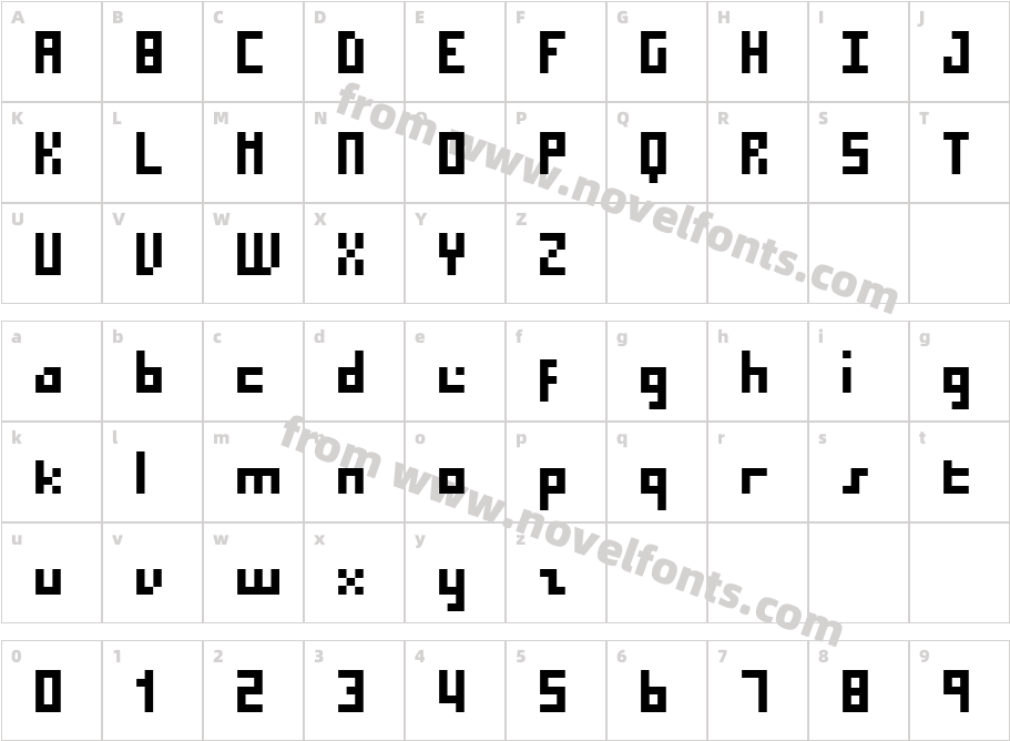 BM micro7 A7Character Map