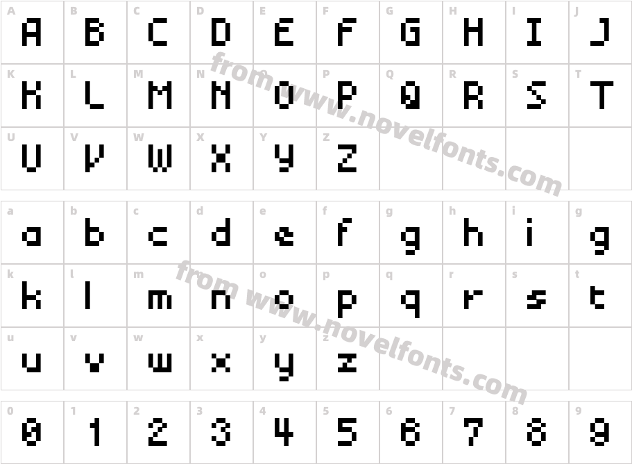 BM mini A8Character Map