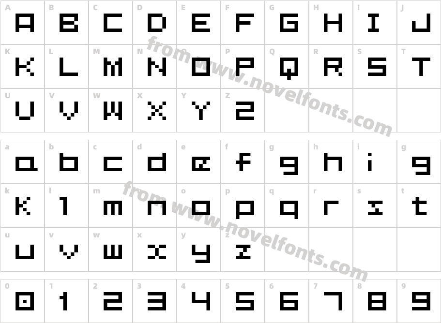 BM plain A7Character Map