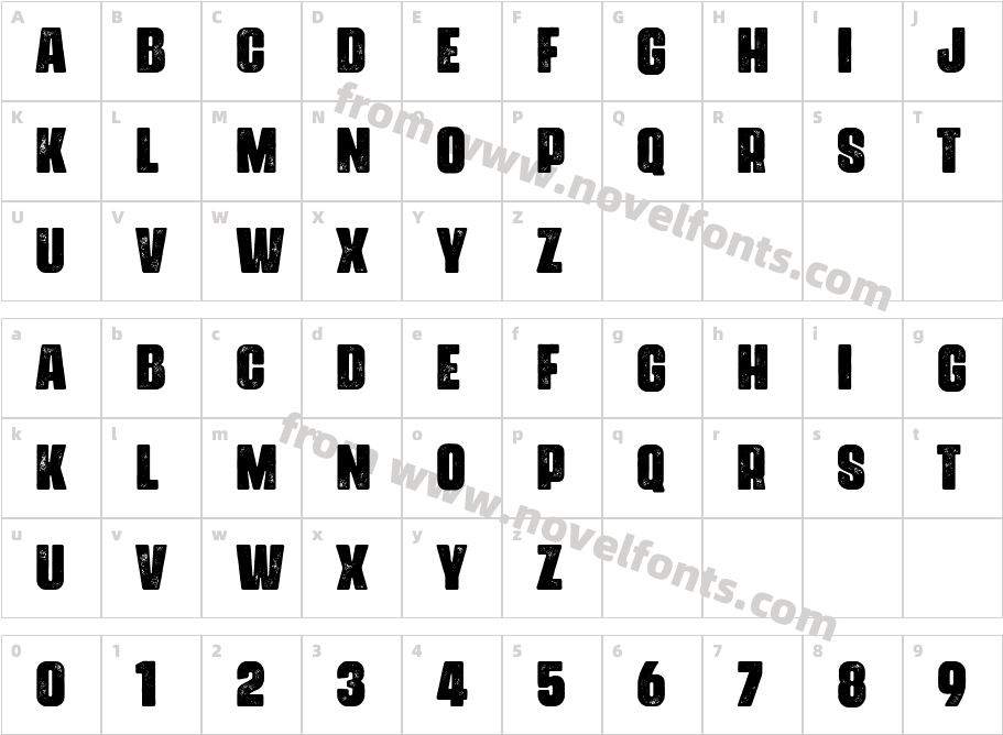 Urzeit (Personal Use)Character Map